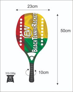 Raquetas de Tenis Playa Personalizadas de Carbono y Fibra de Vidrio con sus Logotipos y Combinaciones de Colores 310-330g 50cm - Product Image 1