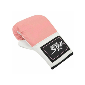 Guantes de boxeo de diseño OEM, Color rosa y blanco, lisos, hechos con cuero de PU, hechos en paquistaní - Product Image 4