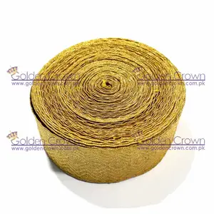 Gold Mylar Wire Lace Braid | Uniform Gold Mylar Lace Braid - Product Image 1
