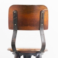 Chaise de salle à manger vintage en métal et bois, mobilier industriel, chaise de salle à manger pour restaurant et café