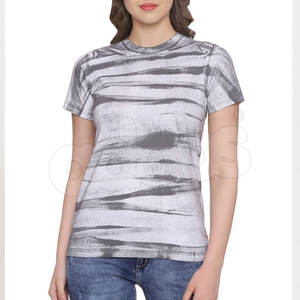 Haute qualité créez votre idée demande du client meilleur prix Logo professionnel imprimé personnalisé belle qualité femmes t-shirt - Product Image 3