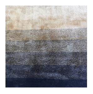 Ensembles de tapis d'intérieur en soie douce faits sur mesure, tuftés à la main, à poils coupés, fabriqués en Inde, avec support en latex durable, à poils moyens, motif dégradé - Product Image 1