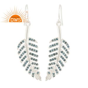 Boucles d'oreilles en pierre précieuse bleue en topaze, nouveau modèle, fabrication de bijoux, en argent Sterling fin, londres - Product Image 1