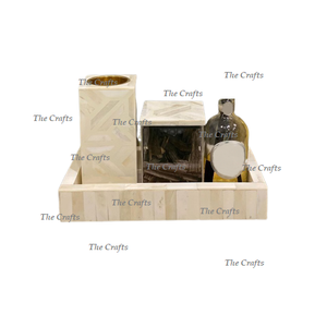 เครื่องเขียนแผ่นไม้และแม่ของไข่มุกพร้อมชุดถาดเครื่องหอม mabkhara 5สีที่แตกต่างกัน - Product Image 3