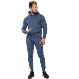 Custom Fabric Men's Plain Hoodies & Sweatshirts With Matching Trouser Pants Tracksuit Sets - Product Image 5