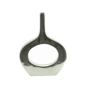 Designer อลูมิเนียมแจกันดอกไม้คุณภาพที่เหนือกว่าที่วางดอกไม้ทําด้วยมือคลาสสิกสไตล์ตกแต่งกระถางดอกไม้โลหะ - Product Image 4