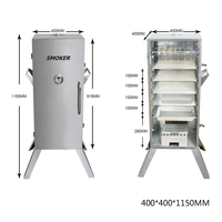 Four à charbon de bois commercial HDYXQ2A, rôtissoire à poulet, fumoir, barbecue vertical, grand barbecue en acier inoxydable