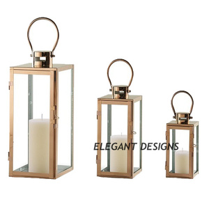 Creative Designed Metal <b>Lantern</b> Set of Three Affordable <b>Gold</b> Plated Metal Candle <b>Lantern</b> Exclusive Variety of Metal <b>Lantern</b> - Product Image 1