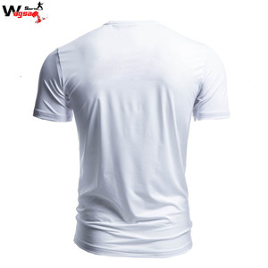 T-shirts actifs pour hommes 100% coton de haute qualité Technique élastique Doux Séchage rapide avec motif solide - Product Image 4