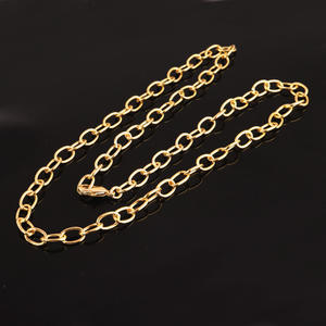 Chaîne en laiton plaqué or 18k, 18 + 2 pouces, 5x7mm, collier ovale suspendu, bijoux faits main, offre spéciale, livraison gratuite - Product Image 3
