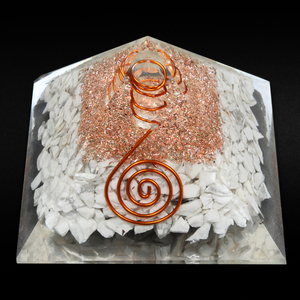With Good Quality of Howlite <b>Orgonite</b> Healing <b>Pyramids</b> : Howlite <b>Orgonite</b> Healing <b>Pyramids</b> for Sale - Product Image 1