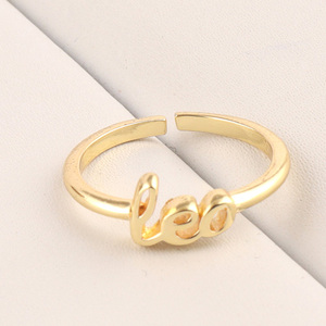 Latón de alta calidad 24K chapado en oro diseñador signo del zodiaco Leo anillo gran oferta ajustable dedo abierto inoxidable anillo Unisex joyería - Product Image 1