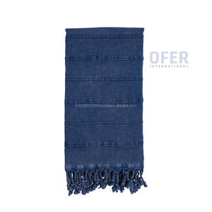 Serviette de couleur grise en grès blanc, serviette ultrasonique, Collection de lavage Vintage, en grès, 40x70 pouces 100x180cm - Product Image 2