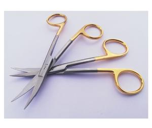 Goldman-tijera Dental de zorro curvada doble, 5 pulgadas, laboratorio quirúrgico, tejido de goma - Product Image 3