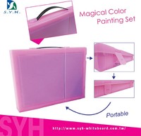 Pizarra Blanca Educativa Portátil, Plegable de Doble Cara y Multicolor para Niños