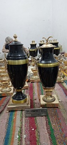 Suministros funerarios de urna de cremación, color negro, latón, muy grande - Product Image 2