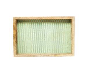 Bandeja de Servir de Madera con Base de Tela y Asas Recortadas, Elegante Organizador de Almacenamiento para Cocina, Comedor, Mesa de Café, Decoración - Product Image 2