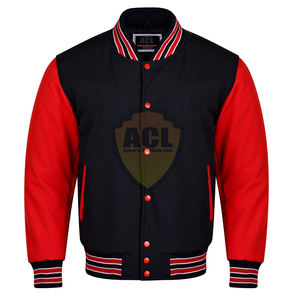 แขนหนังเบสบอลเล็ตเตอร์แมนเสื้อตัวแทนที่กําหนดเอง Chenille เย็บปักถักร้อยสําหรับผู้ชายยืนสบายๆแจ็คเก็ตฤดูหนาว - Product Image 5