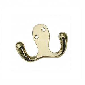 Double Wall Brass <b>Hook</b> <b>for</b> Clothes Metal Use on Clothing Application <b>for</b> Hanging Robes and <b>Coats</b> - Product Image 1