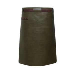 Delantal de cocina de cuero coñac marrón Vintage de alta calidad, uso de cocina y peluquero impermeable personalizado para hombres y mujeres barbacoa - Product Image 1