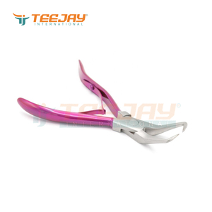 Kit Profesional de Pinzas para Extensiones de Cabello de Acero Inoxidable (4 Piezas) con Micro Anillos - Color Rosa Intenso para Aplicación y Remoción - Product Image 2