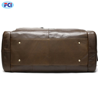 Sac de voyage en cuir de vache véritable pour hommes - Grande capacité, bagage souple, tailles et couleurs personnalisables, service OEM/ODM pour les voyages d'affaires