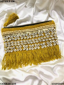 Handmade Designer <b>Evening</b> Ladies Clutch <b>Bag</b> Jute Cotton Hand Weaving Pouch <b>Bag</b> Casual Daily Use - Product Image 5