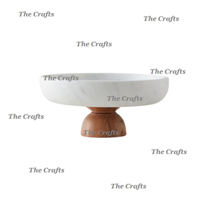 Frutero de Metal Pulido Blanco con Base de Madera, Decoración de Mesa Ecológica, Alta Calidad, Precios Bajos - Product Image 2