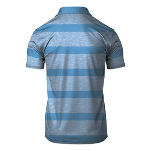 Polo homme à manches courtes, col Henry, en coton polyester, tendance et élégant, OEM. - Product Image 2