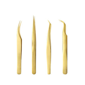 Pinzas profesionales de alta calidad para extensiones de pestañas, de acero inoxidable, con logo privado, instrumentos de manicura - Product Image 1
