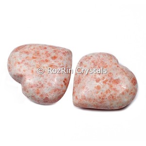 Natural best quality Sunstone Puffy Heart - Product Image 1