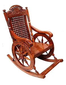 最新设计2021户外室内仿古舒适实心木制躺椅供应商在新德里