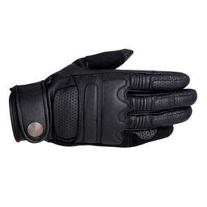 Guantes de moto para hombre al aire libre de nuevo diseño | Guantes de moto de cuero perforado negro para hombre - Product Image 1