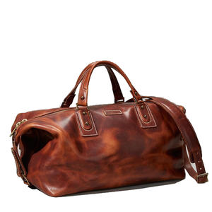 Bolsa de lona resistente Vintage de lujo con estilo logotipo personalizado Inglaterra Japón estilo Premium PU cuero genuino para uso de almacenamiento de gimnasio - Product Image 2