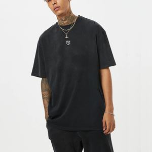 Nouvelle Mode Lourd 100% Coton Coupe Ample Vintage Personnalisé Imprimé Logo T-shirt 240gsm Détresse Surdimensionné Écologique Hommes - Product Image 1