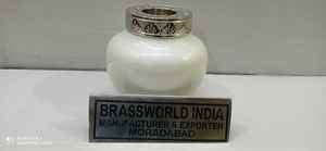 ALUMINIUM BOUGIE BLANCHE LUMIÈRE DE CRÉMATION URNE FUNÉRAIRE BRASSWORLD INDE - Product Image 6