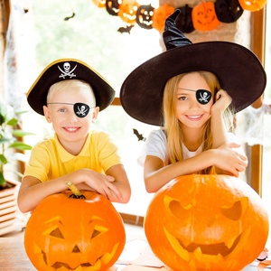 Parches de un ojo de pirata de fieltro negro para Halloween, Navidad, fiesta temática pirata, 48 piezas - Product Image 2