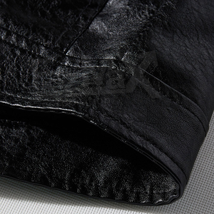 แจ็กเก็ตมอเตอร์ไซด์คอตั้งสำหรับผู้ชายหนังแท้และผ้าใบสำหรับฤดูหนาว - Product Image 6