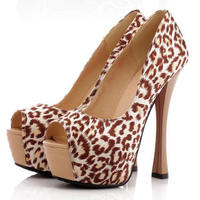 cheetah platform heels