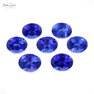 Grossiste et fabricant de pierres précieuses à facettes tanzanite naturelle certifiée 1.4 Ct 8x6mm taille ovale pierre précieuse en vrac tanzanite bleue - Product Image 3