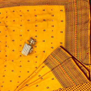 Último diseñador indio Katam Saree para mujer fiesta y boda desgaste Georgette seda con algodón Lino bordado trabajo blusa - Product Image 1