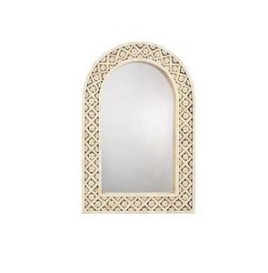 Miroir mural de chambre à coucher en bois, incrustation d'os, de qualité supérieure, moderne, meilleures ventes, support de cadre, réflecteur de verre - Product Image 6
