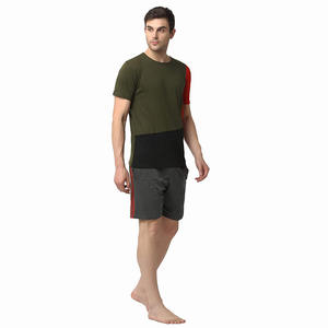 Conjunto de secado rápido de color de doble tono informal de verano para hombre, ropa de trabajo de panel transpirable - Product Image 3