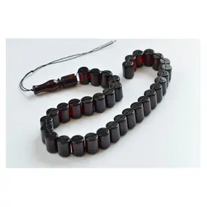 Superior Quality Snake Design Baltic Amber Misbaha Islam Rosary Red Cherry Color Prayer Beads