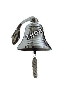 Campana de Barco de Latón Plateado de Estilo Clásico y Ecológico, Decoración Náutica para Colgar en la Pared, Diseño Moderno de 4 Pulgadas para la Entrada del Hogar - Product Image 4