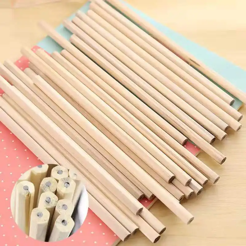 Stationary Cheap Wholesale Bulk Wooden Hexagon Nature Pencil HB With Logo Custom Printed