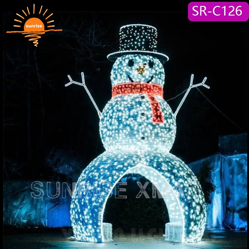 Outdoor LED Lighted Christmas Snowman - Large Decorations