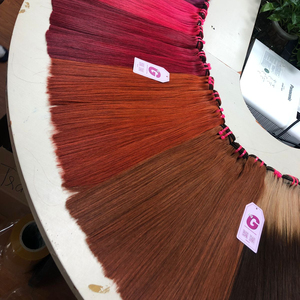 Engrais de cheveux humains bruts non traités vierges cuticules alignés Remy teints en os brun - Product Image 1