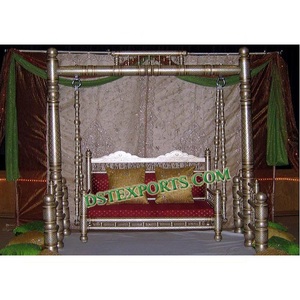 Indians Wedding Decorated <b>Swing</b> Indians Wedding Designer <b>Swing</b> Wedding New Silver Sankheda <b>Swing</b> Stage Wholesale Australia - Product Image 1