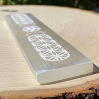Plaque de Recharge Triple Lune en Sélénite, Meilleure Vente, Cristal Naturel, Feng Shui, Guérison Amoureuse, Énergie Spirituelle, Image de Cristal Européen